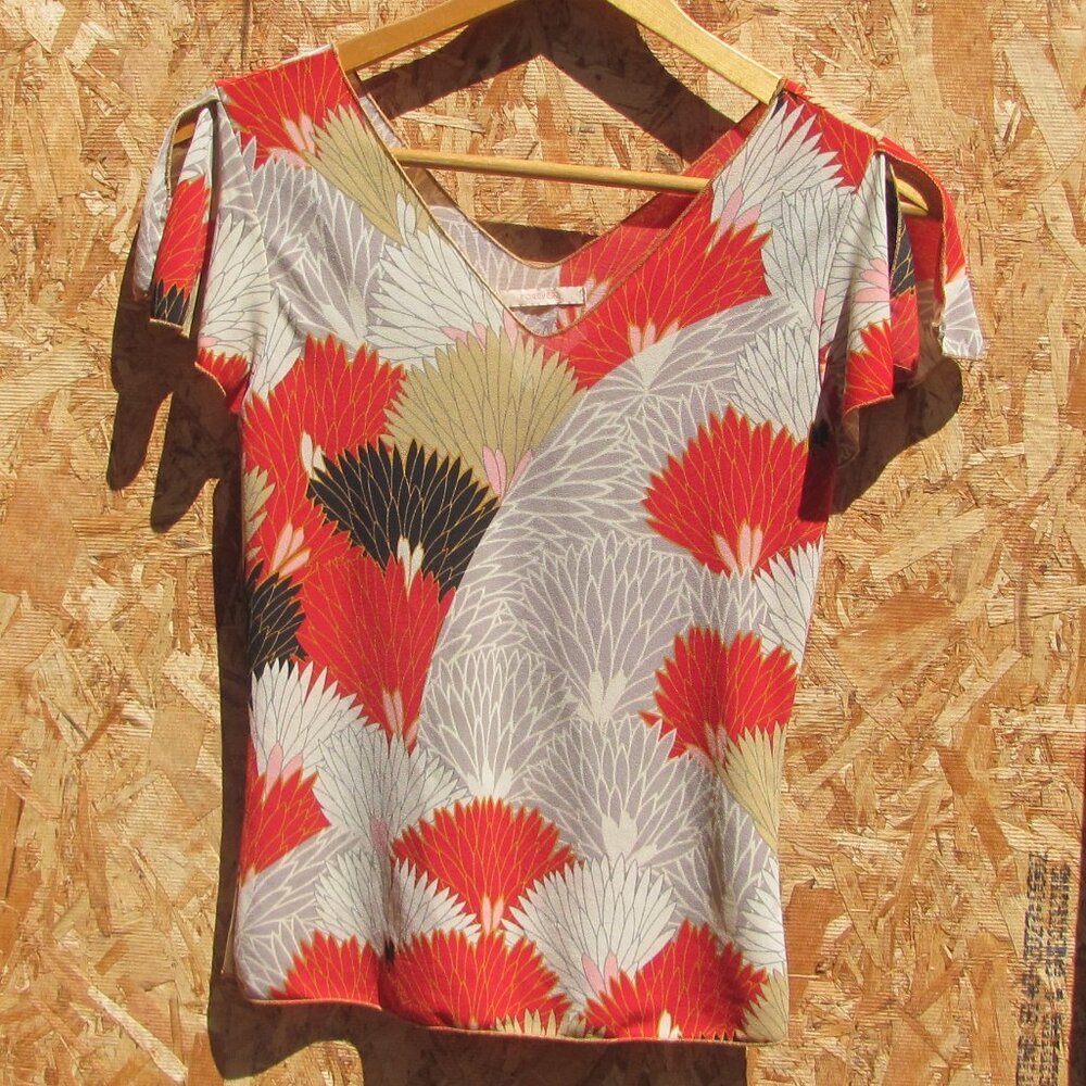 Beautiful Lotus Blouse Sz S Bohemian Hippie Festival Business Casual Vacation